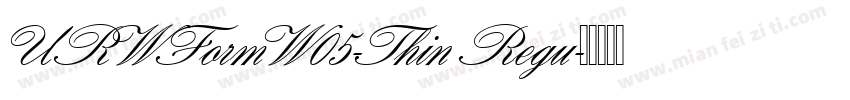 URWFormW05-Thin Regu字体转换